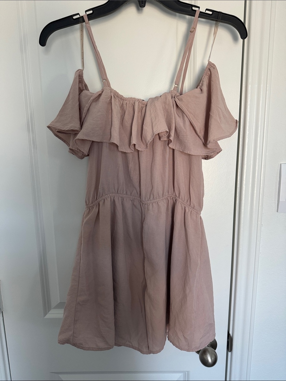 Light Brown Ruffle Romper - Picture 3 of 3